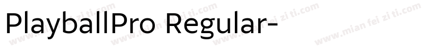 PlayballPro Regular字体转换